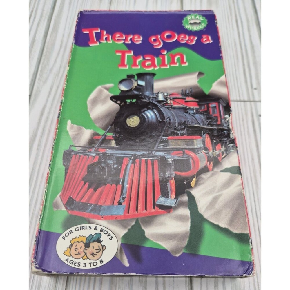 There Goes a Train VHS (1994) KidVision Children's Family Real Wheels - TESTED